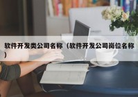 软件开发类公司名称（软件开发公司岗位名称）